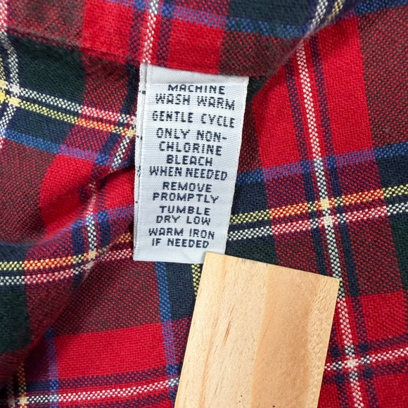 Ralph Lauren Mens Small Red Tartan Plaid Button Down Shirt Classic Fit Cotton - Picture 4 of 6